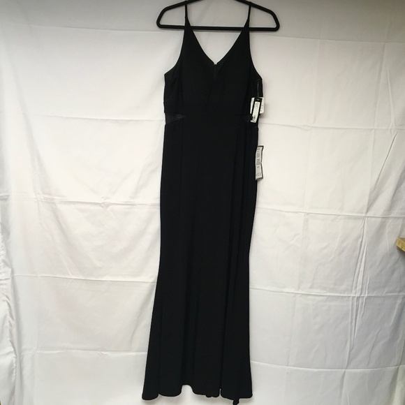 X by Escape gown SZ 14 black NWT peek a boo sides formal party prom merm… - Picture 1 of 13